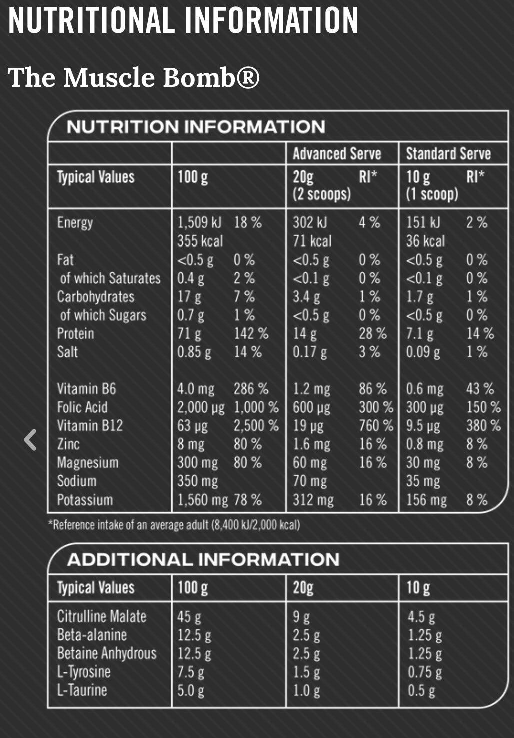 REFLEX THE MUSCLE BOMB 400G