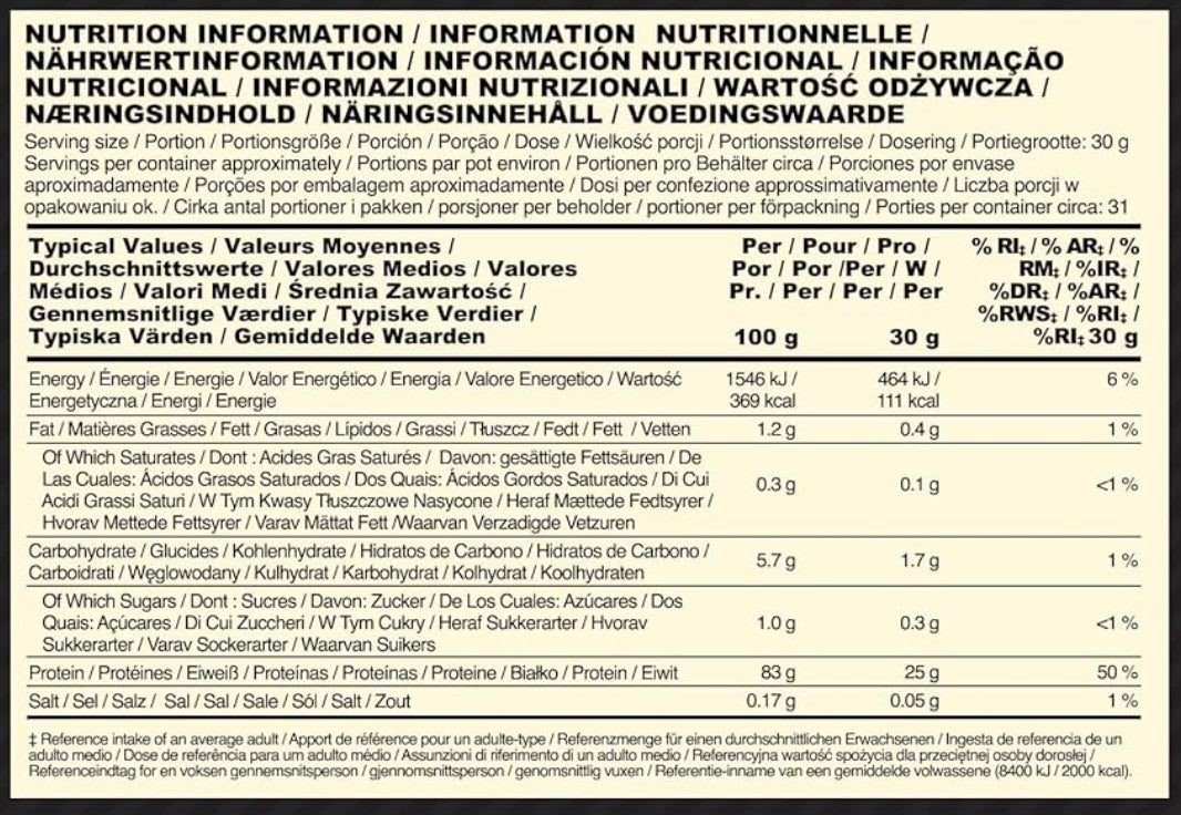 Optimum Nutrition ON Gold Standard 100% Isolate Pure Whey Protein, Naturally Occurring BCAAs and Glutamine, Pre and Post Workout, 31 Servings, 930 g