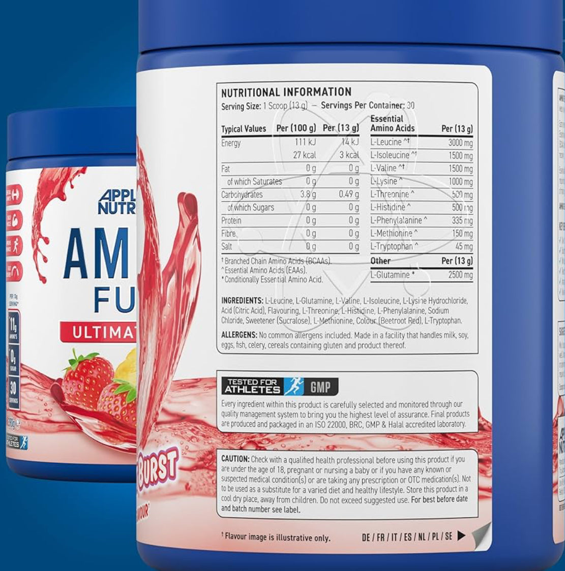 Applied Nutrition Amino Fuel - Amino Acids Supplement, EAA Essential Amino Acids Powder, Muscle Fuel & Recovery (390g - 30 Servings)