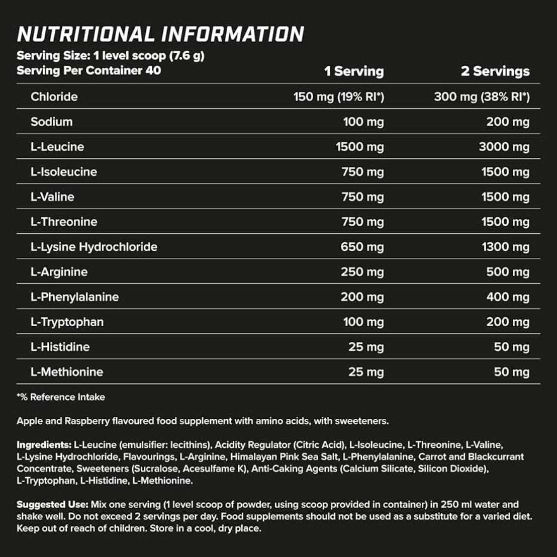 Scivation XTEND EAA Amino Acids Powder | 40 Servings for Hydration and Fitness Performance | 9 Essential Amino Acids + Added Electrolytes Recovery Powder to Hydrate, Repair, Recover