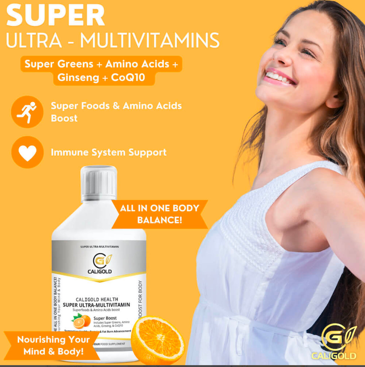 CALIGOLD SUPER ULTRA-MULTIVITAMIN (INCLUDES SUPER GREENS & AMINO ACIDS)