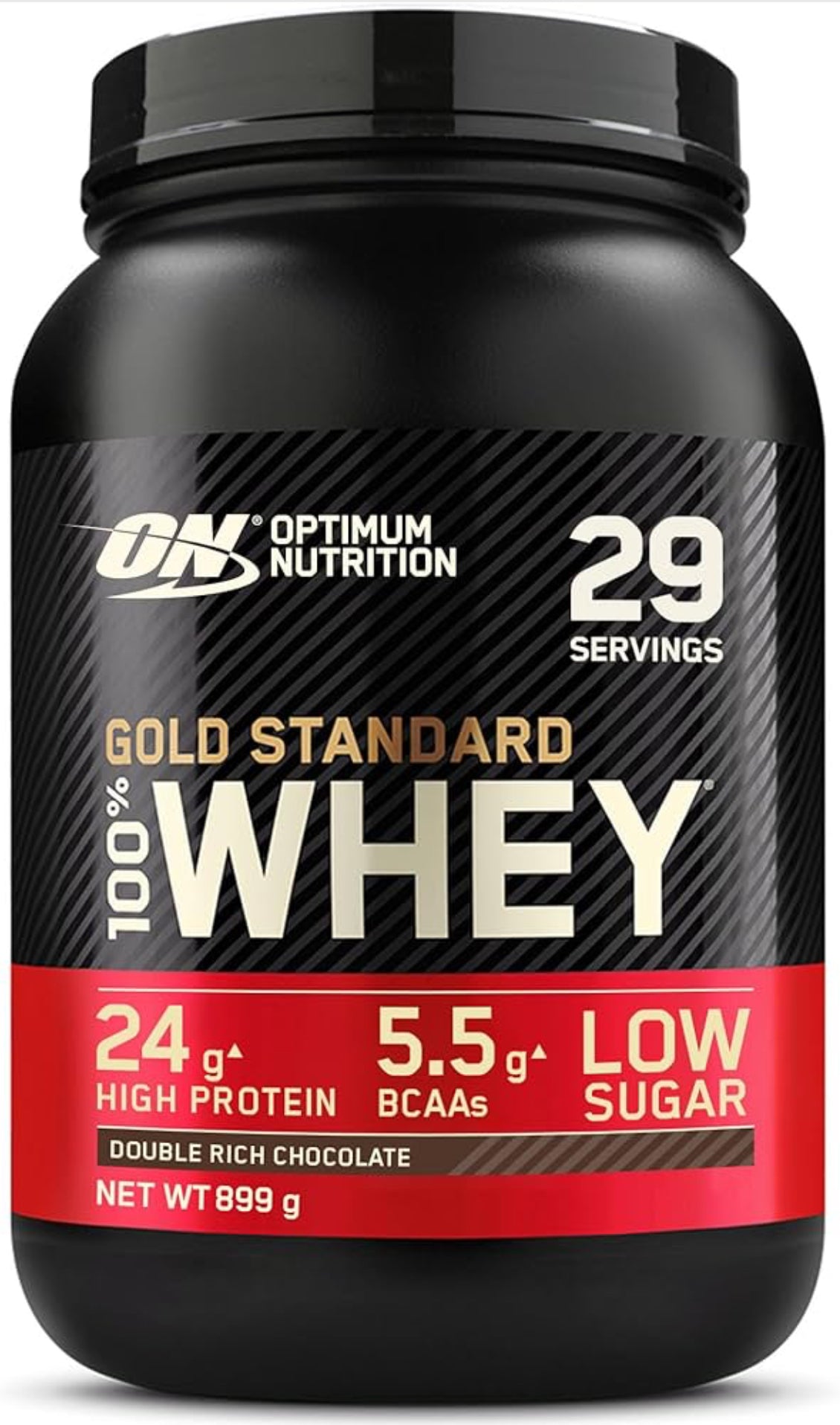 Optimum Nutrition Gold Standard Whey Protein, Muscle Building Powder with Naturally Occurring Glutamine and Amino Acids, 29 Servings, 899 g
