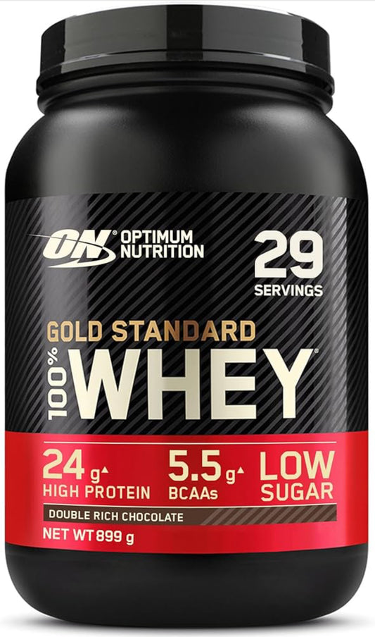 Optimum Nutrition Gold Standard Whey Protein, Muscle Building Powder with Naturally Occurring Glutamine and Amino Acids, 29 Servings, 899 g