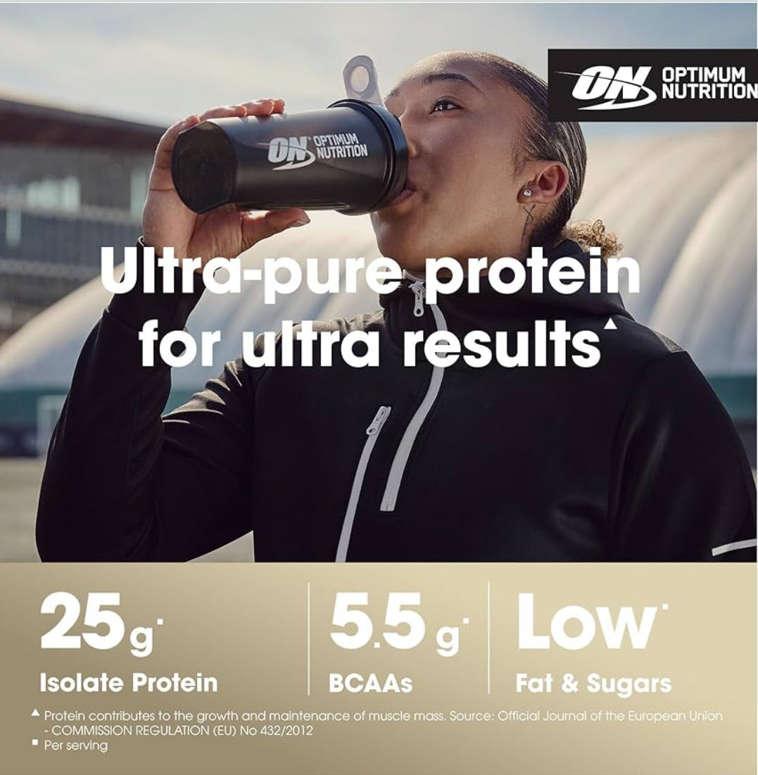 Optimum Nutrition ON Gold Standard 100% Isolate Pure Whey Protein, Naturally Occurring BCAAs and Glutamine, Pre and Post Workout, 31 Servings, 930 g