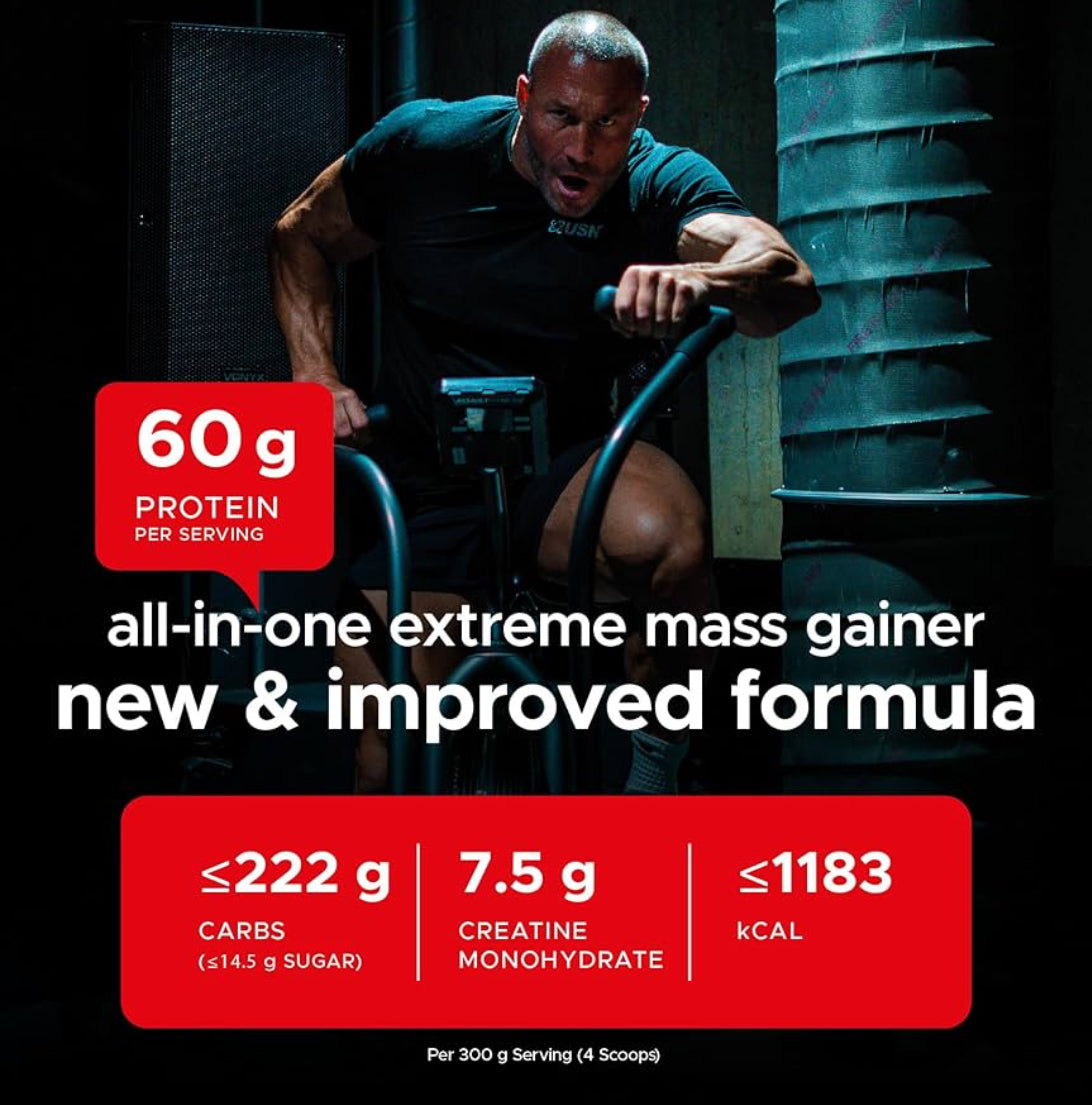 USN Hyperbolic Mass Dutch 6kg: High Calorie Mass Gainer Protein Powder for Muscle Building and Weight Gain - Improved Formula & Flavour with 7.5g Creatine Monohydrate and Less Sugar