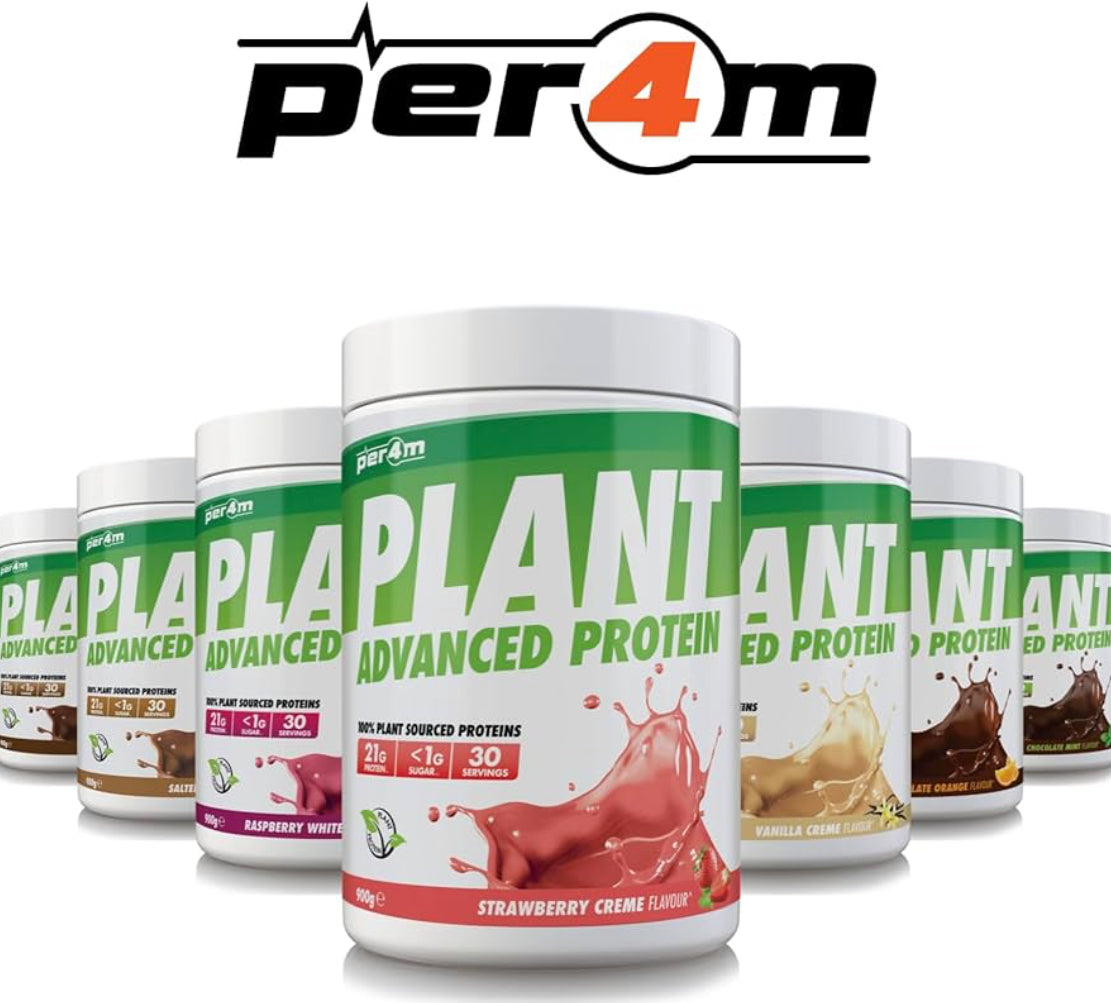 Per4m Plant Protein Matrix | 30 Servings of High Protein | Plant Shake with Amino Acids | for Optimal Nutrition When Training | Low Sugar Gym Supplements, 900g