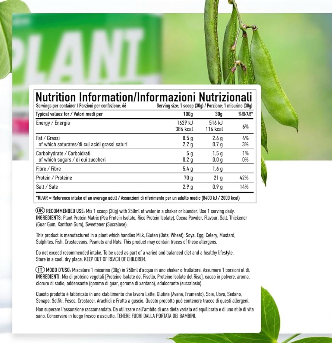 Per4m Plant Protein Matrix | 66 Servings of High Protein | Plant Shake with Amino Acids | for Optimal Nutrition When Training | Low Sugar Gym Supplements - 2kg