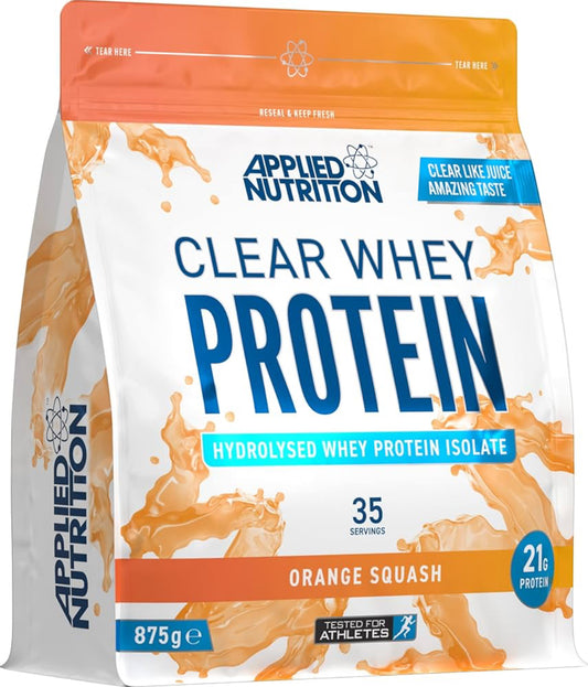 Applied Nutrition Clear Whey Isolate - Whey Protein Isolate, Refreshing High Protein Powder, Fruit Juice Style Flavours (875g - 35 Servings)