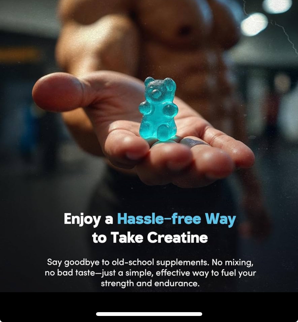 Creatine Gummies 5000mg 120ct Max Strength Muscle Growth/Recovery Supplements for Men & Women Creatine Monohydrate, B12 & L-Taurine Vegan Gym Pre Workout Chewable Gummies, 1 Month Supply