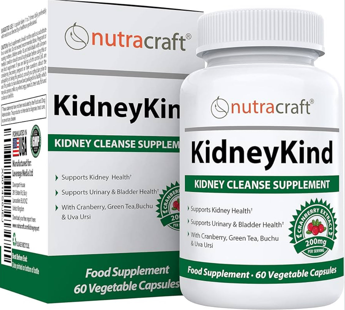 KidneyKind #1 Kidney Support & Detox Supplement | Natural Kidney Cleanse and Bladder Health Formula | Buchu, Juniper, Uva Ursi, Cranberry | 60 Vegetable Capsules