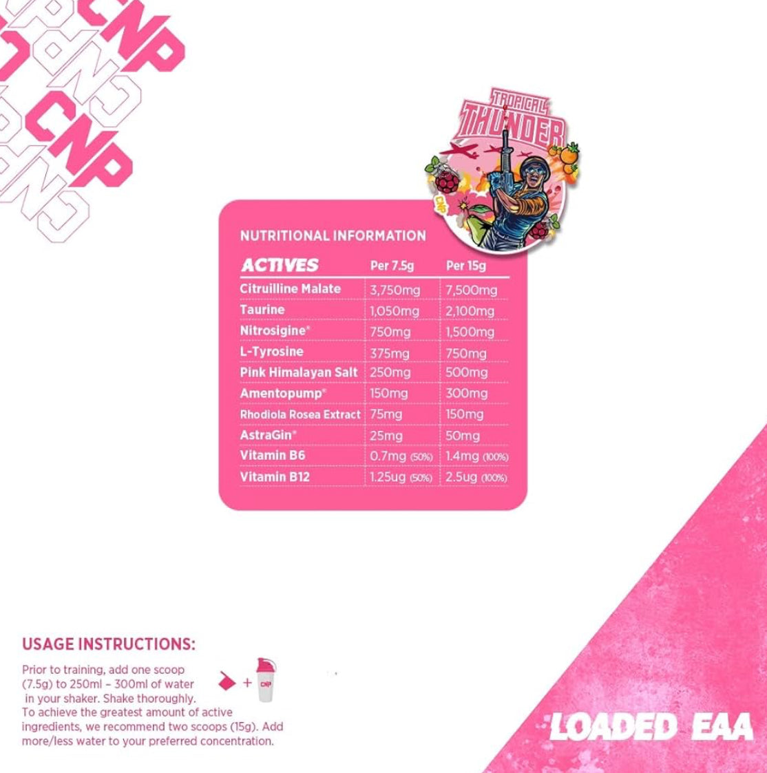 CNP Professional Full Pump, Strong Stim Free Energy and Muscle Pumps Pre-Workout, 20/40 Servings, 300g, 4 Flavours Available