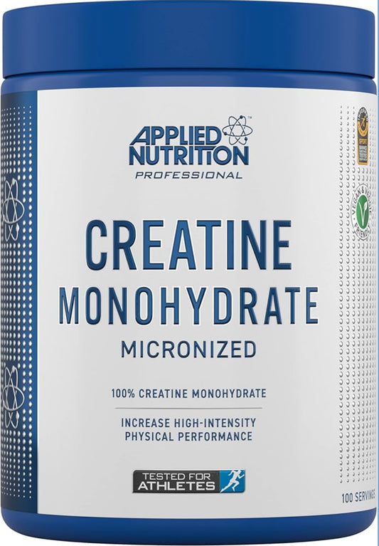 Applied Nutrition Micronized Creatine Monohydrate Powder 500g – 5g of 100% Pure Creatine Powder Per Serving for Strength & Muscle Power – Unflavoured Creatine Supplement - 100 Servings