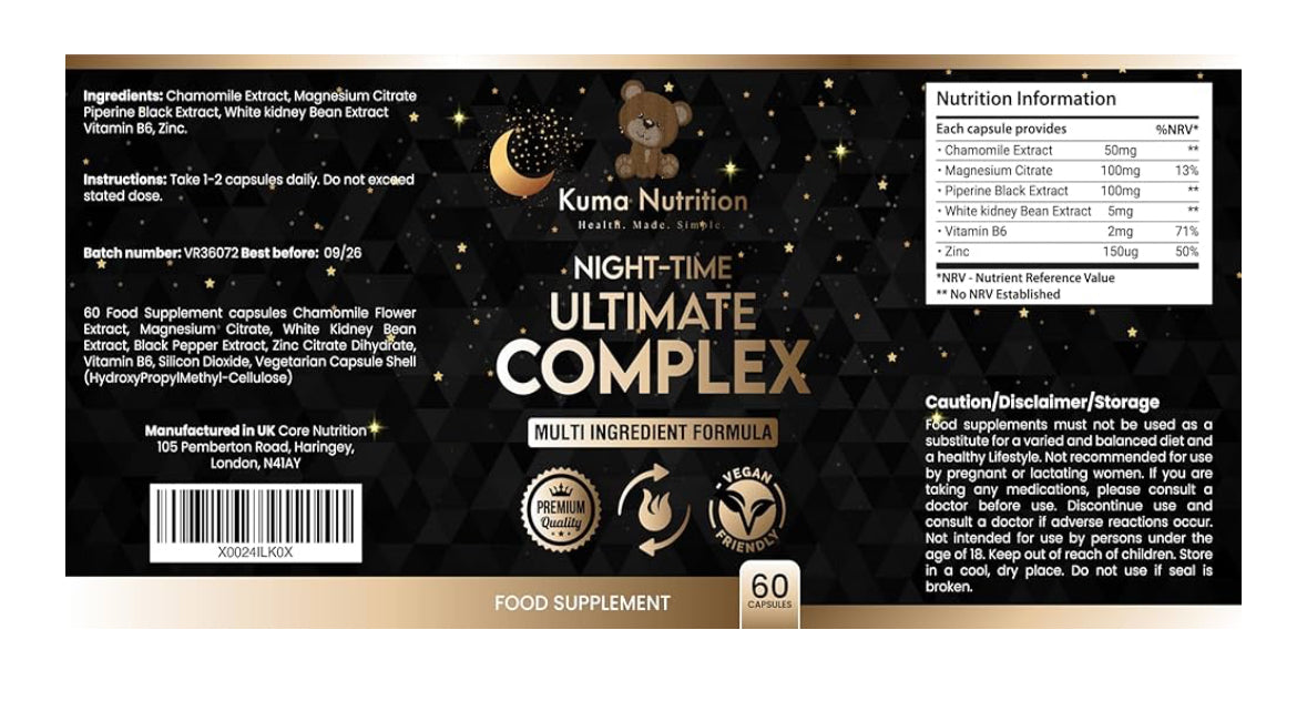 Powerful Fat Burner - Night-Time PM Diet Pills for Weight Loss -100% Natural Ingredient Complex - Ultimate Complex - Keto Fat Burner for Men and Women – Sleep Boost - Appetite suppressant - (1 Month)