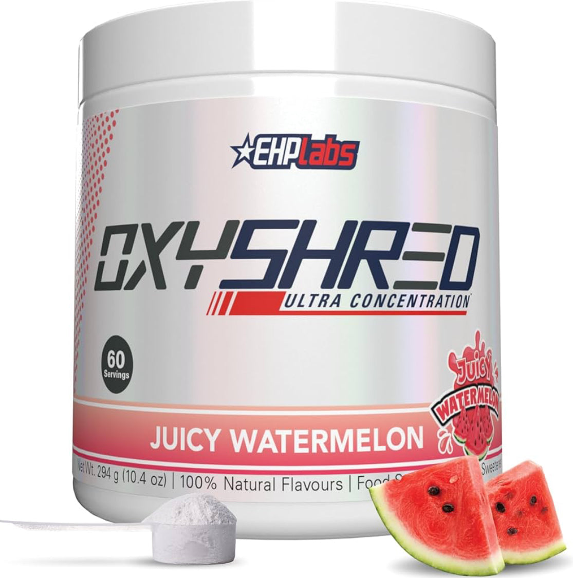 EHPlabs OxyShred Thermogenic Pre Workout Powder & Shredding Supplement - Clinically Proven Pre Workout Powder with L Glutamine & Acetyl L Carnitine, Energy Boost Drink - 60 Servings