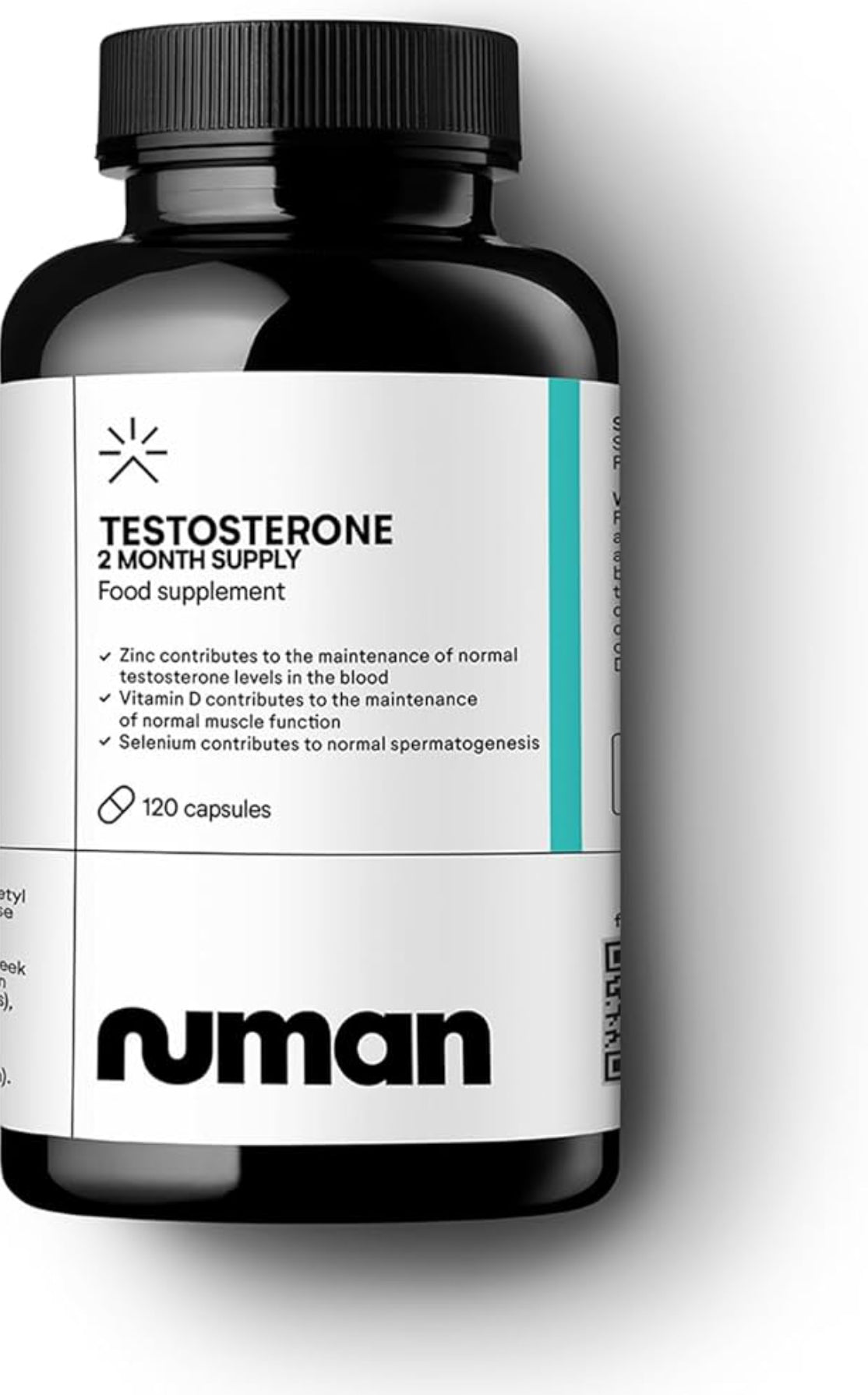 Numan Testosterone Pro - Maca Root, Tribulus Terrestris, Zinc, Ginseng - Testosterone Supplements for Men, Essential Vitamins & Minerals - 1100mg per Serving - 120 Capsules