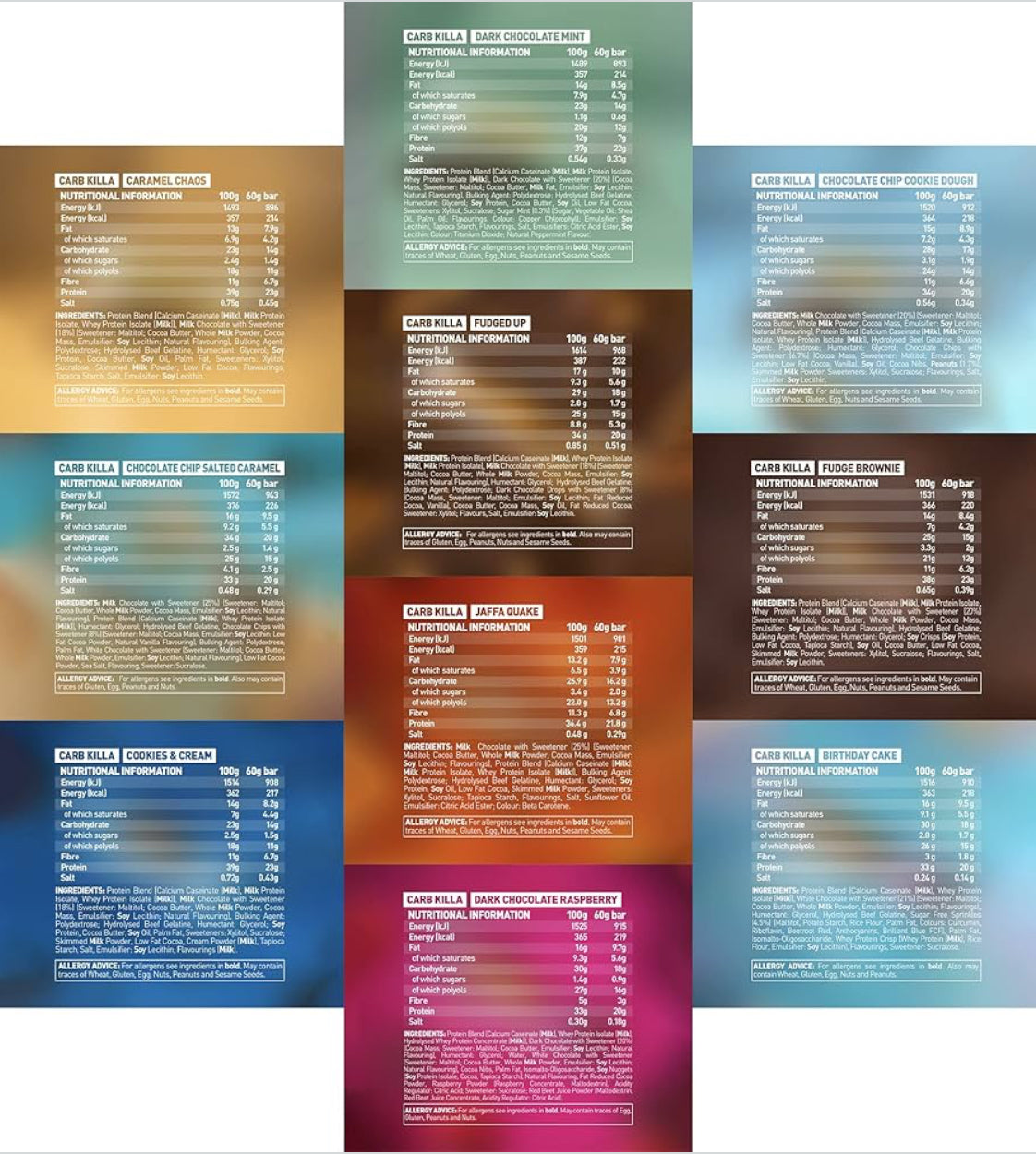 Grenade Carb Killa Pick Any 10 High Protein and Low Carb Bars