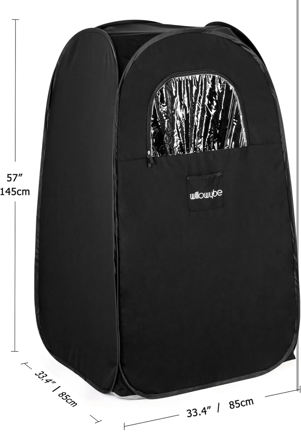 WILLOWYBE Portable Steam Sauna, Personal Home Spa Room With Bluetooth, Steamer, Sweat Tent, Foldable Sauna Chair, Personal Sauna For Home (Black)