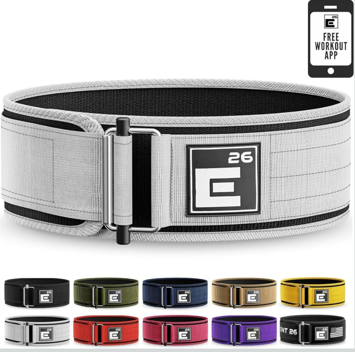 Self-Locking Weight Lifting Belt - Premium Weightlifting Belt for Serious Functional Fitness, Weight Lifting, and Olympic Lifting Athletes - Lifting Support for Men and Women - Deadlift Training Belt