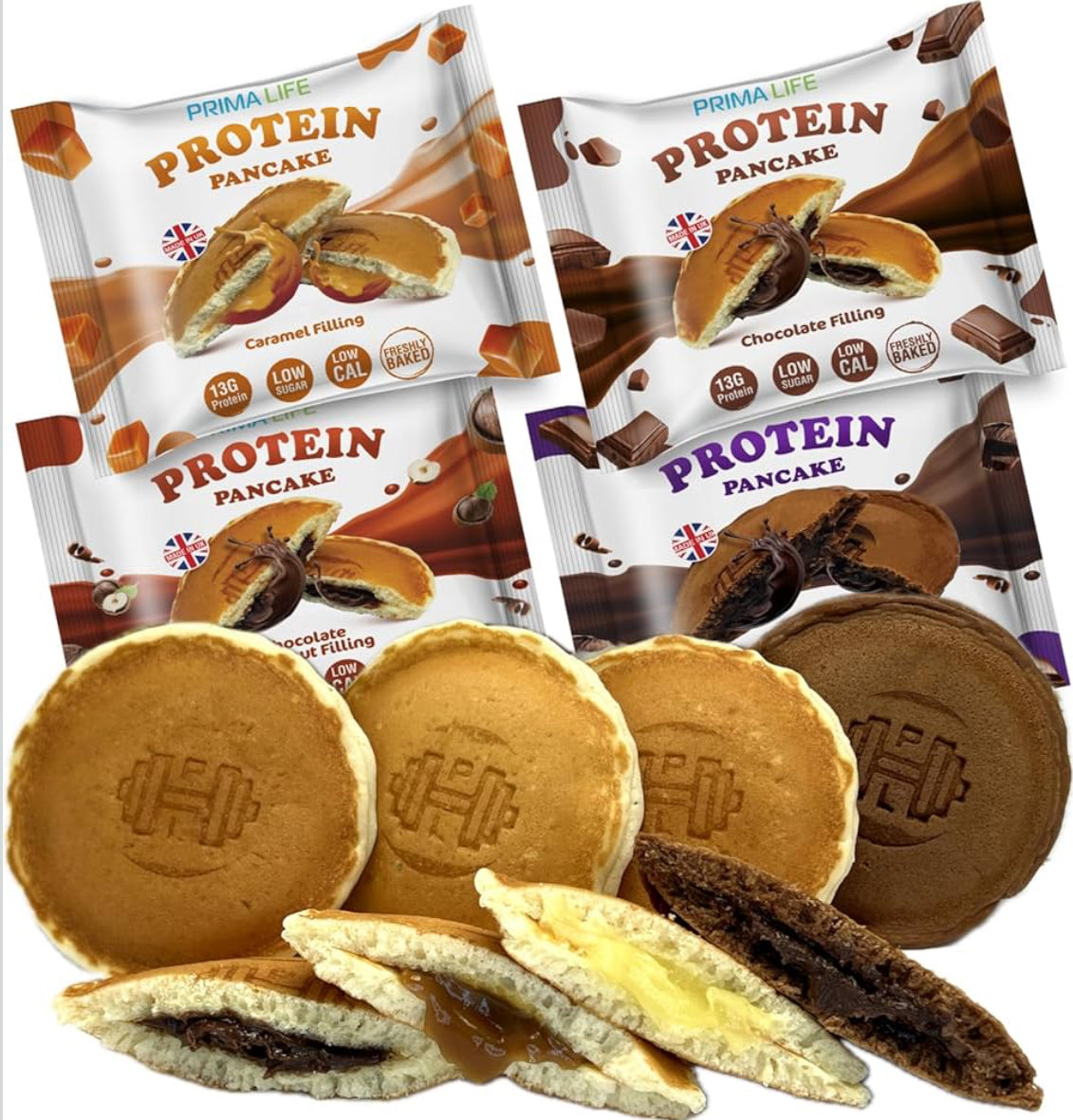 Primalife Protein Pancake | High Protein Pancakes (12 x 55g) - 6 flavours to pick from