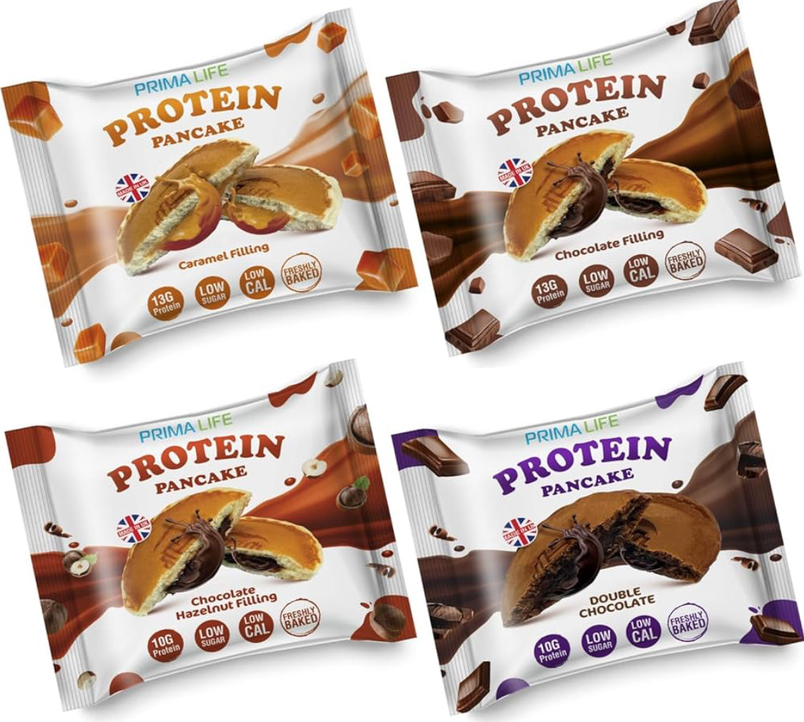 Primalife Protein Pancake | High Protein Pancakes (12 x 55g) - 6 flavours to pick from