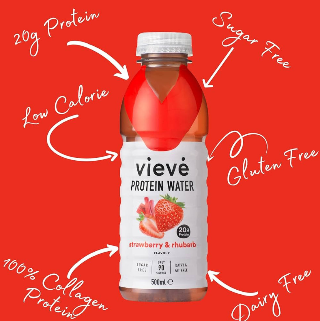 Vieve Protein Water 10x500ml - Mixed Variety Flavour Pack 20g Protein, Sugar Free, Fat Free & Dairy Free A Ready to Drink Alternative to Protein Powders & Shakes 10 Pack (2 per Flavour)